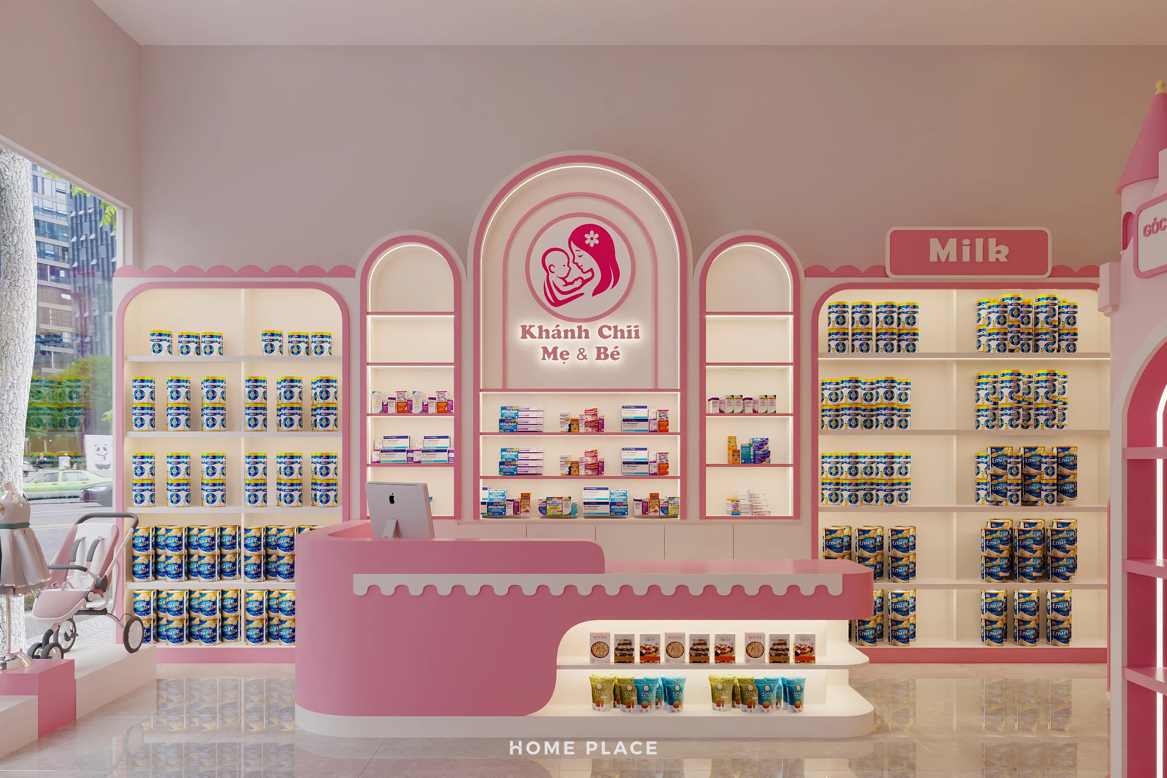 thiết kế nội thất shop, cửa hàng 