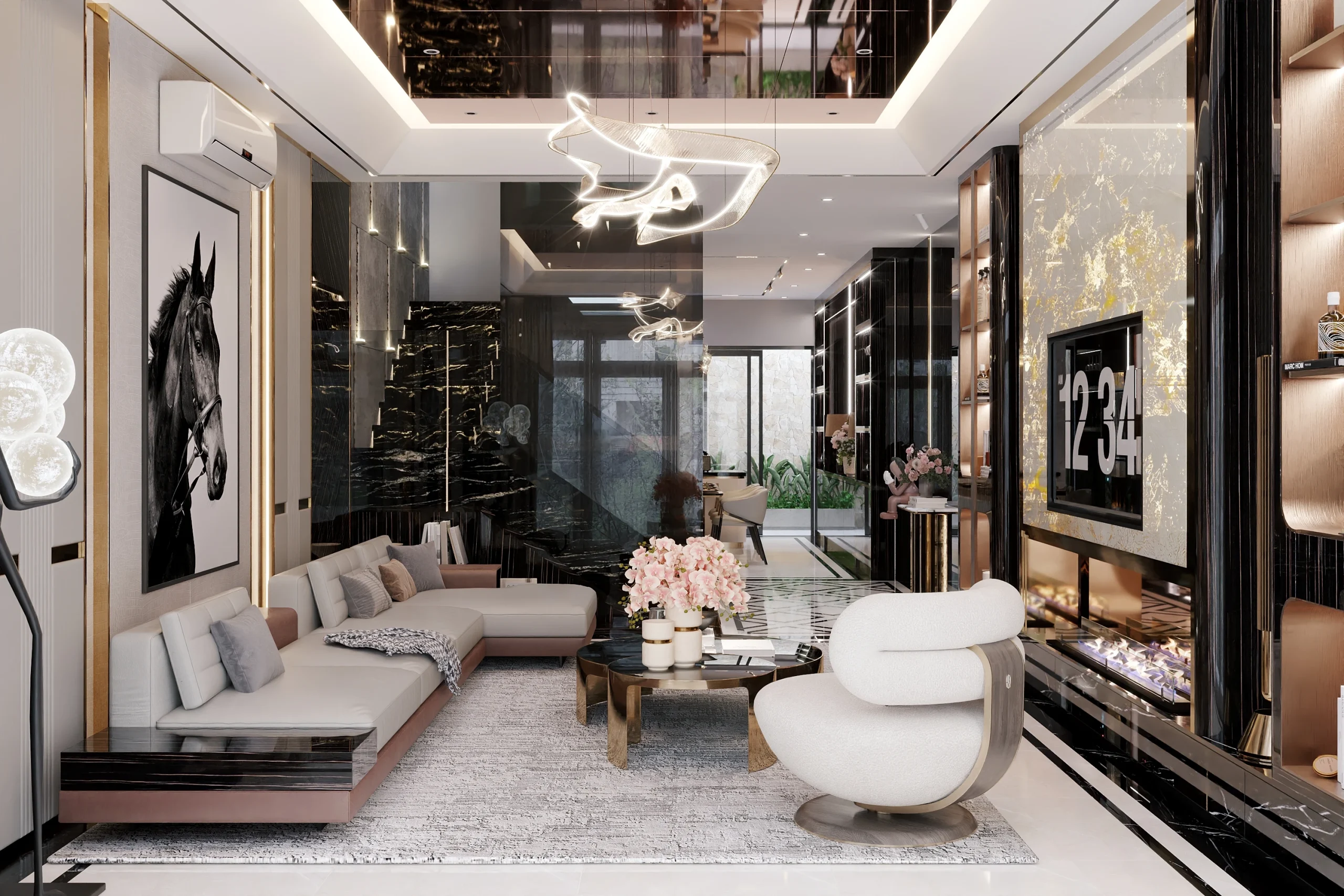 Thiết Kế Nội Thất Phòng Khách Liền Phòng Ăn 