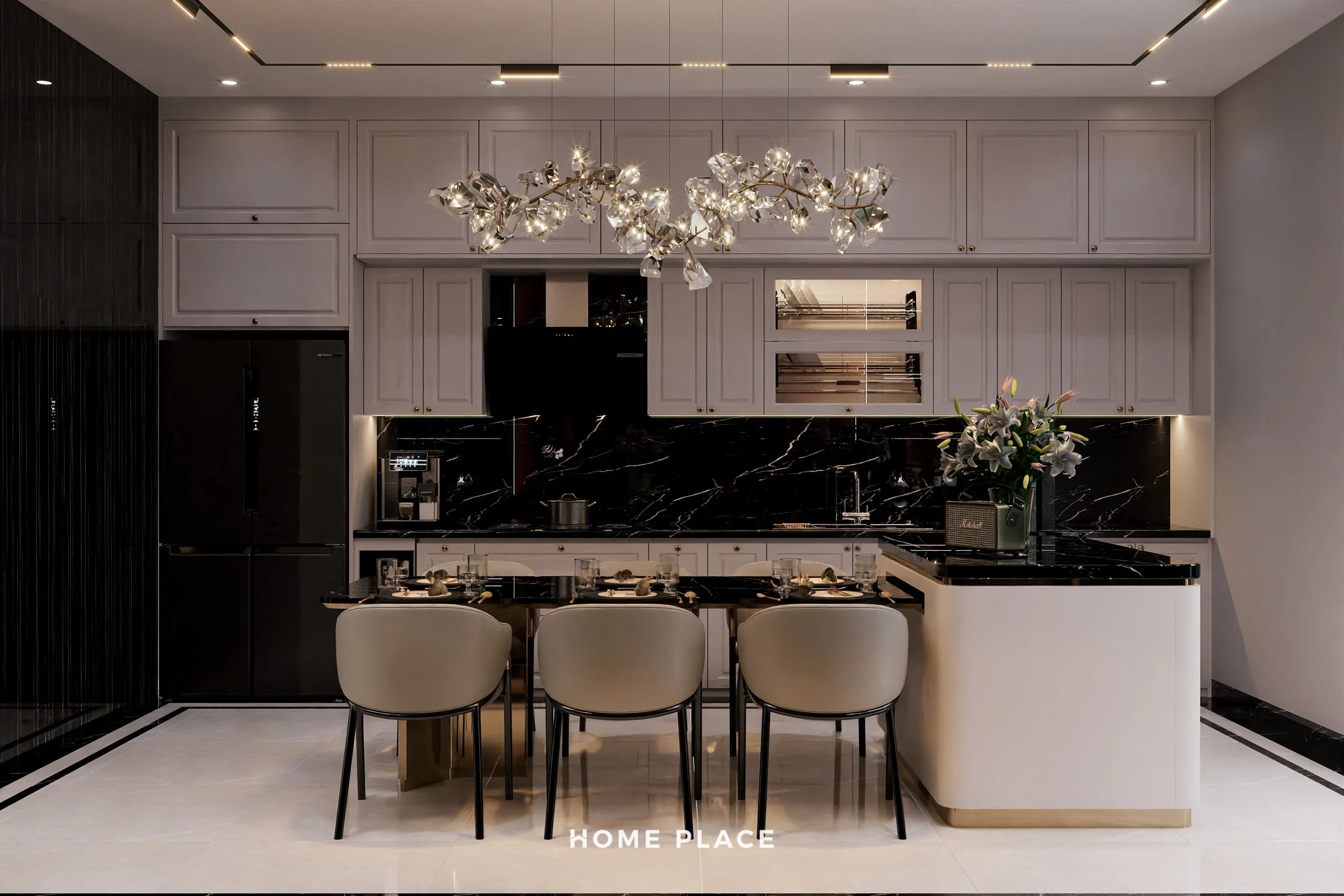 Thiết Kế Nội Thất Phòng Khách Liền Phòng Ăn 