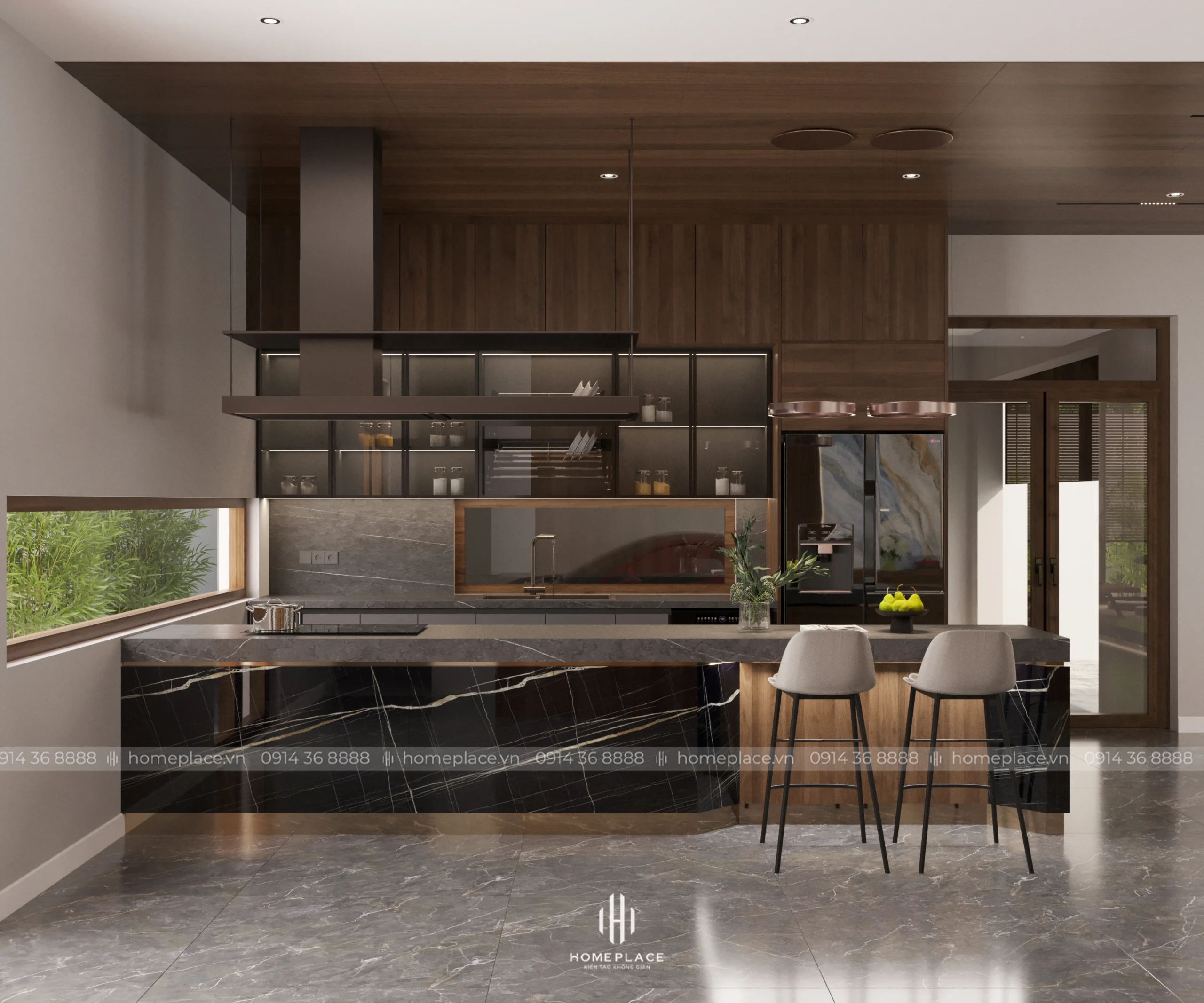 thiết kế nội thất bếp 