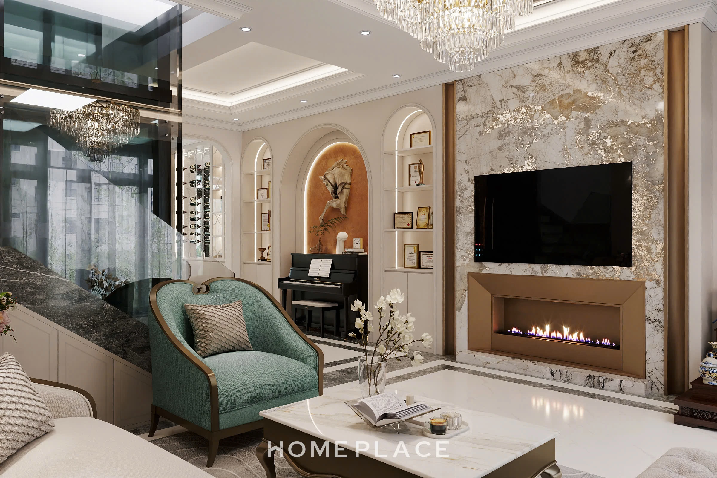 thiết kế nội thất biệt thự liền kề 